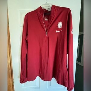 Nike Arkansas Razorback quarter-zip long sleeves with thumb holes. XXL